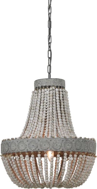 Light & Living Hanglamp Luna - Wit - Ø51cm - Modern - Hanglampen Eetkamer, Slaapkamer, Woonkamer