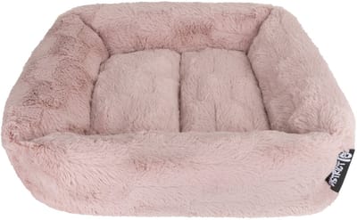 District 70 MOSA – Zachte Kattenmand met Blokjesstructuur – Roze – 46 x 46 x 12 cm
