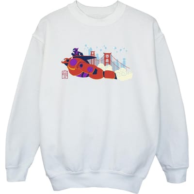 Disney Jongens Big Hero 6 Baymax Hiro Brug Sweatshirt (Wit)