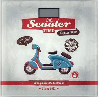 Badwaage Vintage Scooter - Weegschaal - LCD-Display