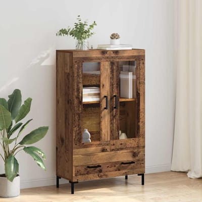 vidaXL - Highboard - Oud - Hout - 69,5 - x - 31 - x - 115 - cm - Bewerkt - hout