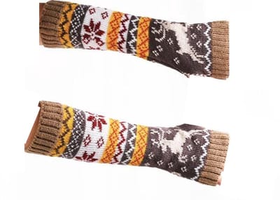 Scoby - Polswarmers - Lange Handschoenen - Armwarmers - Kerst Handschoenen - Fingerless Gloves - One Size