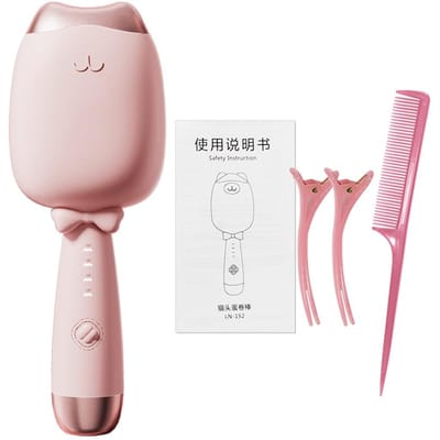 32 mm Diepe Golf Krultang Haar Krimpapparaat Waver Krulstaaf Voor Alle Haartypes Professioneel Haarstyling Gereedschap EU roze