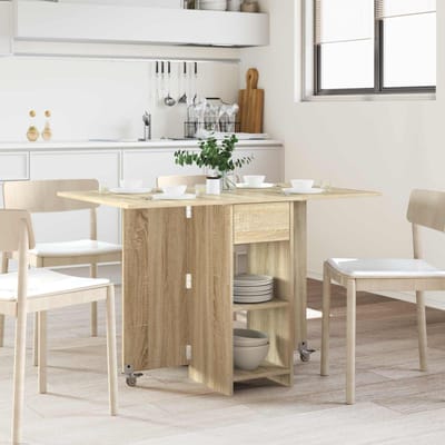 vidaXL - Eettafel - 115 - x - 70 - x - 75 - cm - Bewerkt - hout - Sonoma - Eiken - Rechthoekig