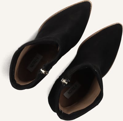 Notre-V 46936 Enkellaarsjes - Enkelboots met rits - Dames - Zwart - Maat 37