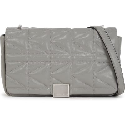 Karl Lagerfeld K/kuilt Medium Ext Shoulder Bag Wrinkle Cloud Grey Taglia: OS | Borse a tracolla Outlet | Donna | Grigio