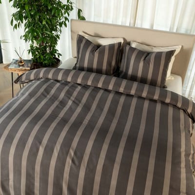 Kayori Dasshu Dekbedovertrek Katoensatijn a - 200x200-220 - Tweepersoons - Antracite