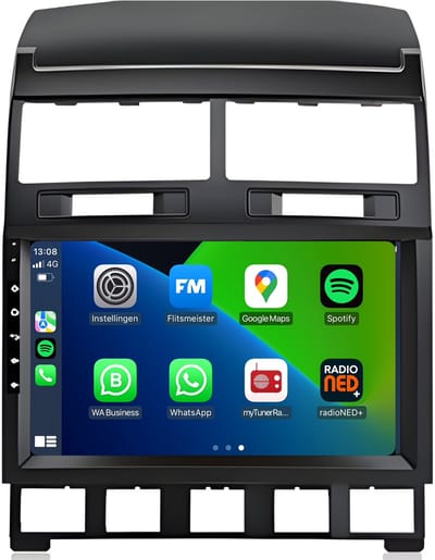 CarPlay autoradio geschikt voor Volkswagen Touareg | 2002 t/m 2010 | Android 13 | Draadloos Apple CarPlay & Android Auto | 2GB + 32GB | 8-Core processor | Davilon | 2025 model | 2002 2003 2004 2005 2006 2007 2008 2009 2010 | Bluetooth & Wifi