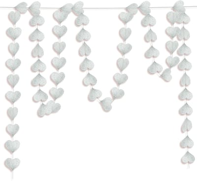 LUQ – Slinger Hartjes – Zilver – Luxe Romantische Valentijn Decoratie – Valentine Versiering – Instant Vibes