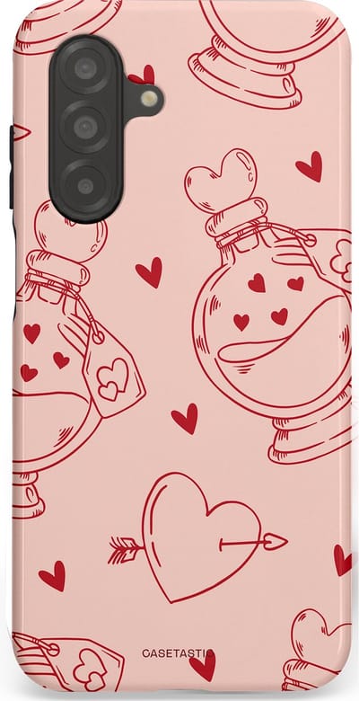 Casetastic Hoesje Geschikt voor Samsung A26 - Stijlvolle Beschermende Duo-layer Case - Zoete Liefdesflirt - Roze Rood - Pafrum - Love You - Valentijn
