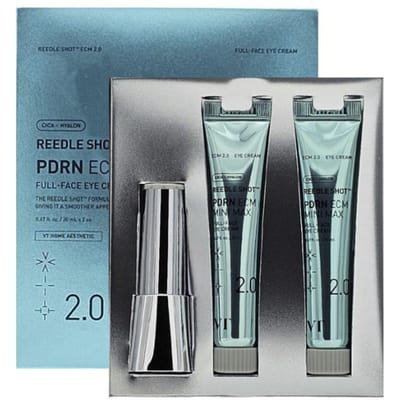 VT PDRN Eye Mini Max Ensemble Crème Contour des Yeux Vibrante (1 Appareil + Crème pour les Yeux 20ml × 2 pièces) gray