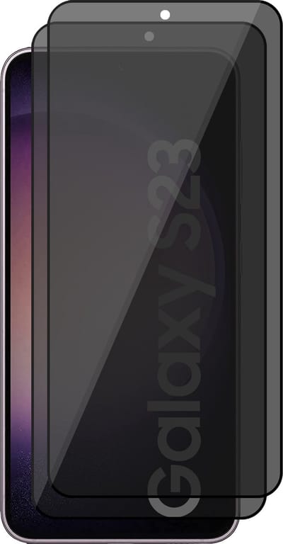Privacy Screenprotector geschikt voor Samsung Galaxy S23 - 2x Glas Screen Protector FullGuard