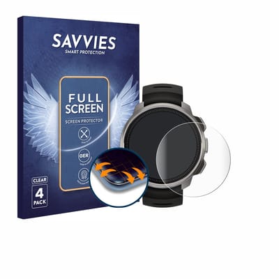 Savvies - Screenprotector voor Suunto Ocean - Folie Beschermfolie transparant volledig dekking 4 Stuks