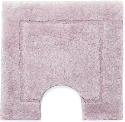 Casilin WC-mat Antislip Orlando - 59x59cm - Met Uitsparing - Vierkante Badmat - Waterabsorberend - Wasbaar en Sneldrogend - Acryl - Roze