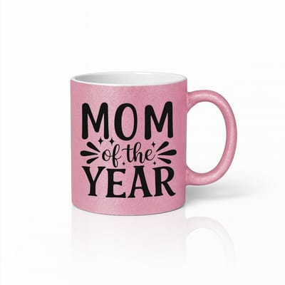 Mom of the Year Mok - Beste Moeder Ooit - Keramische Koffiebeker - Moederdag Cadeau - Roze