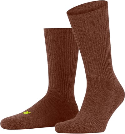 FALKE Walkie Ergo eenkleurig wol functioneel materiaal sokken unisex bruin - maat 42-43
