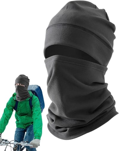 Winter Gezichtsmasker - Nekwarmer Nekbeschermer - Buitenactiviteiten - Ademend Warm Fleece - 30 x 30 x 2 cm - Zwart