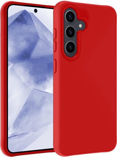 Hoesje - Geschikt voor Samsung Galaxy A56 - Sterk & Shockproof - Siliconen Case - Hoes Cover - Telefoonhoes - Rood