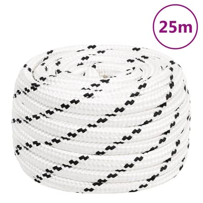 vidaXL - Werktouw - 20 - mm - 25 - m - polyester - wit