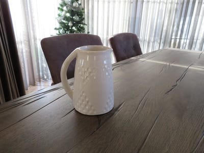 Keramieken Kan / Vaas - Creme - 18 cm