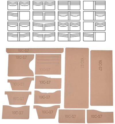 Dailygoods- Portefeuille Sjabloon - Transparant Acryl - Korte Portemonnee - DIY Accessoires - Hittebestendig - Materiaalverbruik 3 v