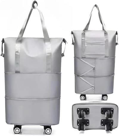 ZRSS® Weekendtas met Wieltjes - Reistas met Trolley-functie - Opvouwbare Wieltas - Sporttas voor Dames - Waterdicht