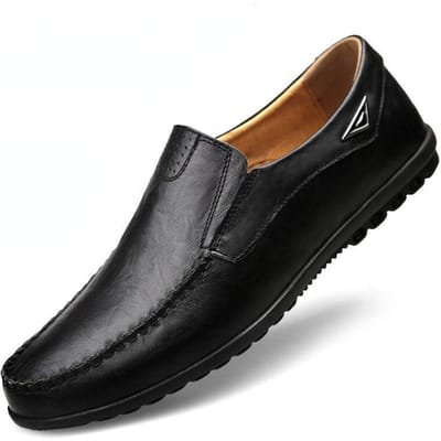 Echt Leer Heren Casual Schoenen Luxe Heren Loafers Mocassins Ademend Slip-on Zwart Rijschoenen Plus Maat 37-47 47