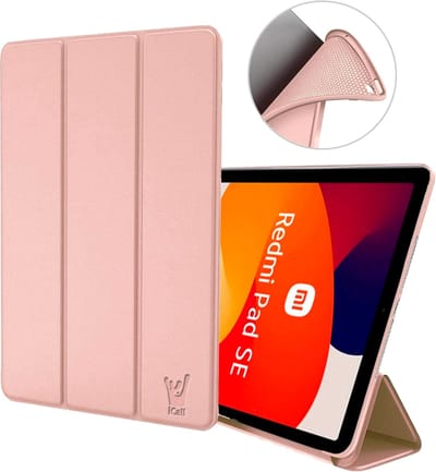 Hoes geschikt voor Xiaomi Redmi SE 11 inch – Smart Cover met Tri-Fold Stand – Schokbestendig – Auto Wake/Sleep – TPU Backcase – Rose