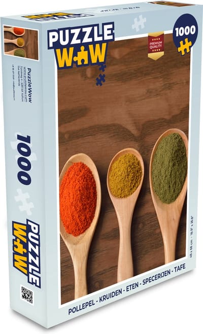 Puzzel Pollepel - Kruiden - Eten - Specerijen - Tafel - Legpuzzel - Puzzel 1000 stukjes volwassenen
