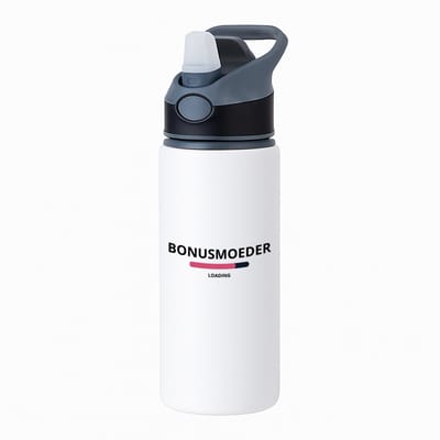 Hacebo® - bonusmoeder loading waterfles met rietje zwart - Mama - ochtendkoffie laden - Moeder cadeautjes - moederdag - verjaardagscadeau - verjaardag - cadeau - geschenk - kado - gift - moeder artikelen - water fles - 650ML