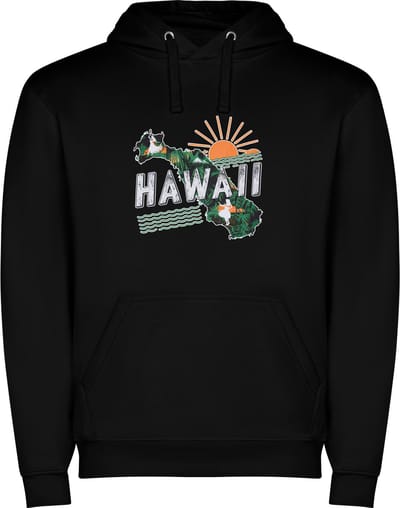 Zwarte Wanna have hoodie voor de echter Amerika / Verenigde Staten liefhebber, de Amerikaanse staat Hawaii Print Full Color Color merk Roly maat S