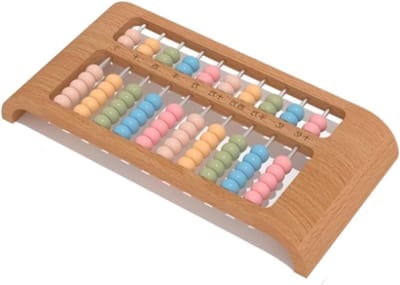 Telraam Abacus - Rekenmachine School - Wiskunde Leren - Houten en Kunststof - 29.5x15cm - Multicolor