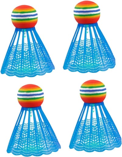Led Badmintonshuttlecocks - Lichtgevende Vogels - Avond Sporten - Duurzaam Nylon Materiaal - 6x8 cm - Blauw