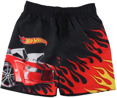 Hot Wheels Zwembroek Jongens – Zwemshort Kinderen – Zwart Rood – Sneldrogend – Zomer Strand Zwemshort