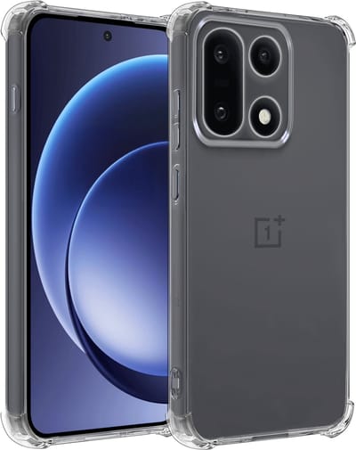 Hoesje - Geschikt voor OnePlus 15 - Sterk & Shockproof - Siliconen Shock Case - Hoes Cover - Telefoonhoes - Transparant