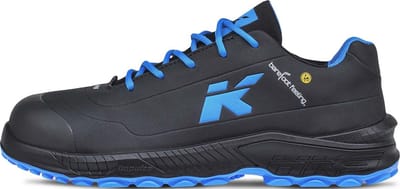 HKS Barefoot Feeling BFP 10 zonder veiligheidsneus - beroepsschoenen - werkschoenen- laag - heren - metaalvrij - antislip - ESD - lichtgewicht - vegan - zwart/blauw - maat 40