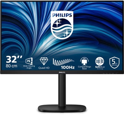 Philips 32B2N3500 - 32 inch QHD Business Monitor - 100Hz - 5 jaar garantie