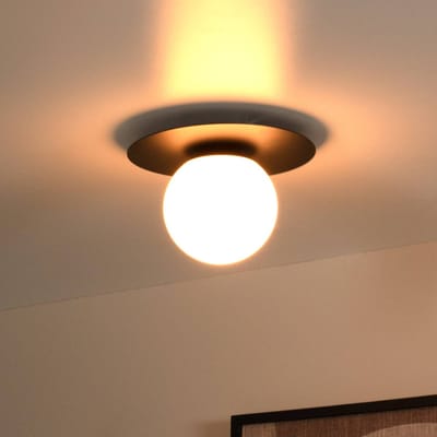 Lucide TRICIA - Plafonnière (Plafondlamp) - Ø 25 cm - 1xE27 - Zwart
