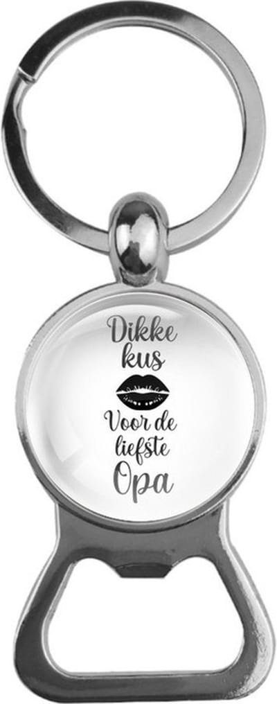 Bieropener Glas - Dikke Kus Voor De Liefste Opa