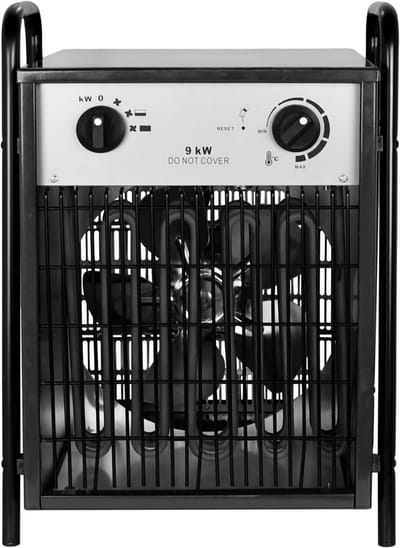 Krachtige Bouwverwarming Elektrische Kachel 9 kW met Thermostaat en Ventilator