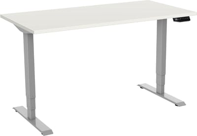 GAME HERO Marvel Bureau Elektrisch Verstelbaar 2 Motorig - 140x80cm -Grijs Frame - Wit Blad