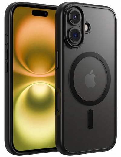 Hoesje - Geschikt voor Apple iPhone 16 - Magsafe Compatible - Sterk & Shockproof - Back Cover - Shock Proof Case - Telefoon Hoes Shockproof - Telefoonhoesjes - Zwart