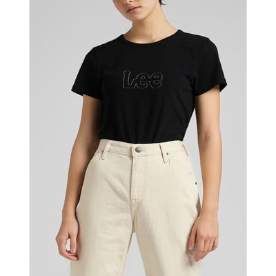 LEE Slim Cropped - Maat M - Black Dames T-shirt