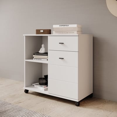 Meubella - Celeste - Dressoir - Wit - 77x35x73 cm