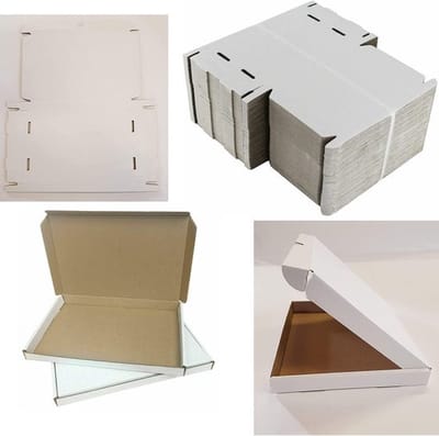10 x Witte Standaard Brievenbusdozen Formaat A4 - 31 x 21,5 x 3 Cm / postdozen / verzenddozen / Platte dozen voor brievenbus met bovenklep / Verzenddoosje
