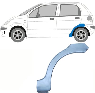 Reparatiepaneel achterspatbord voor Daewoo Matiz 1998-2008 / Links