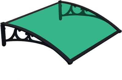 Deurluifel - Terrashoes Buiten - Bescherming tegen regen - Gebogen waterafvoer - 100 x 120 cm - Groen