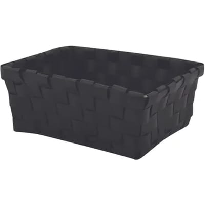 Msv Opbergmandje 14x19cm Zwart