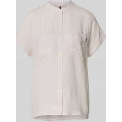 Relaxed fit linnen blouse met korte mouwen