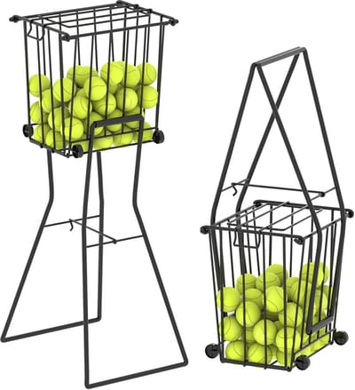 Tennis en Pickleball Ballenwagen met Wielen voor Honderden Ballen - Grote Capaciteit
